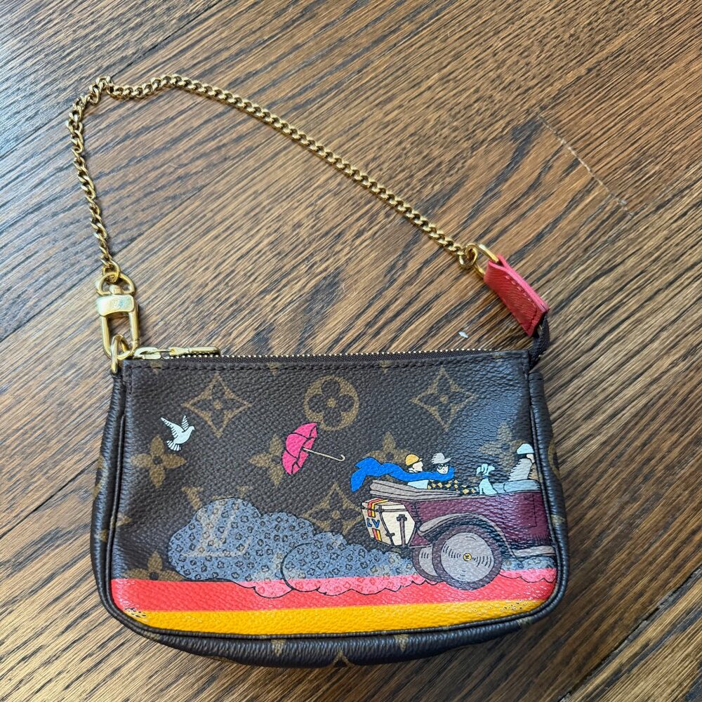LOUIS VUITTON Monogram Evasion Illustré Mini Pochette
